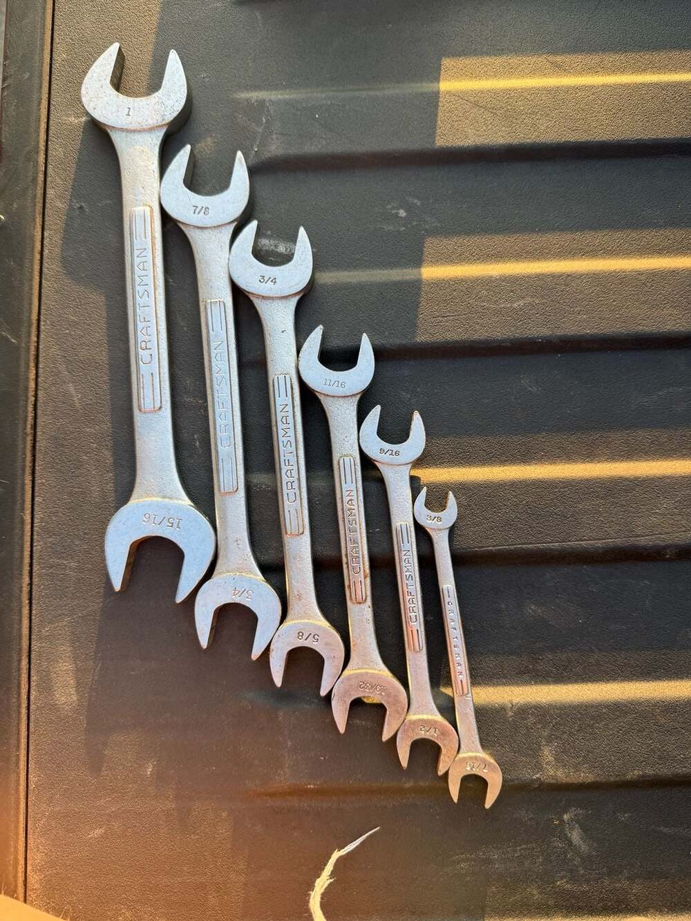 Craftsman Double Open End Wrench Set 7-Piece V-Series USA